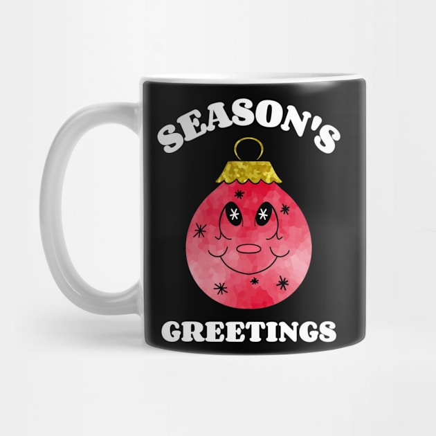 CHRISTMAS Ornament Seasons Greetings by SartorisArt1